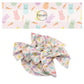 These spring pattern themed no sew bow strips can be easily tied and attached to a clip for a finished hair bow. These patterned bow strips are great for personal use or to sell. These bow strips features pastel colored bunnies and carrots on pink. 