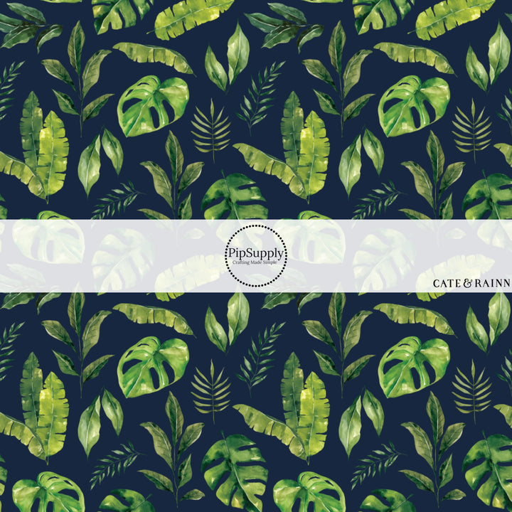 These jungle pattern faux leather sheets contain the following design elements: tropical jungle foliage. Our CPSIA compliant faux leather sheets or rolls can be used for all types of crafting projects.