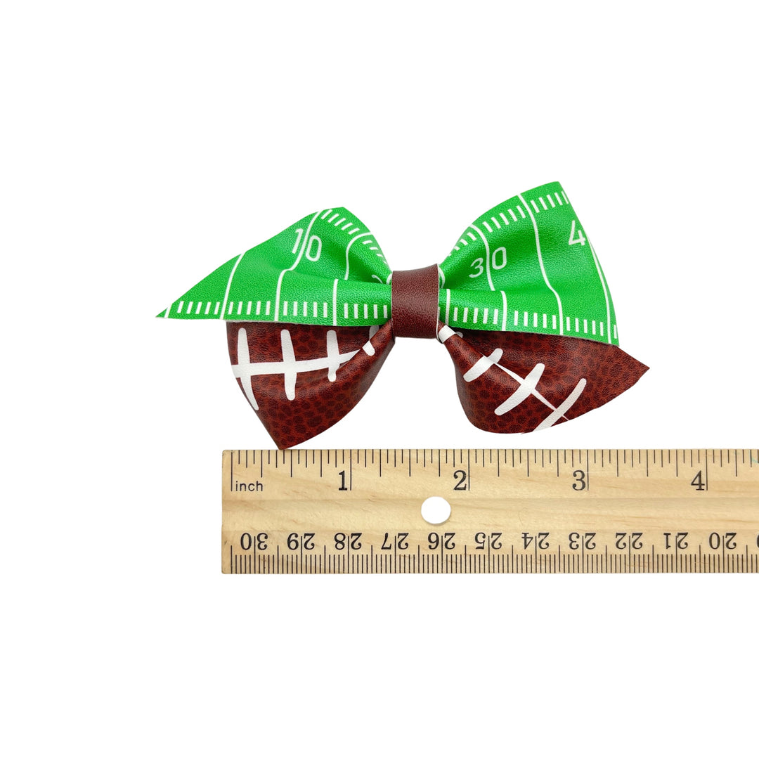 Football Faux Leather DIY Hair Bows & Craft Cutouts