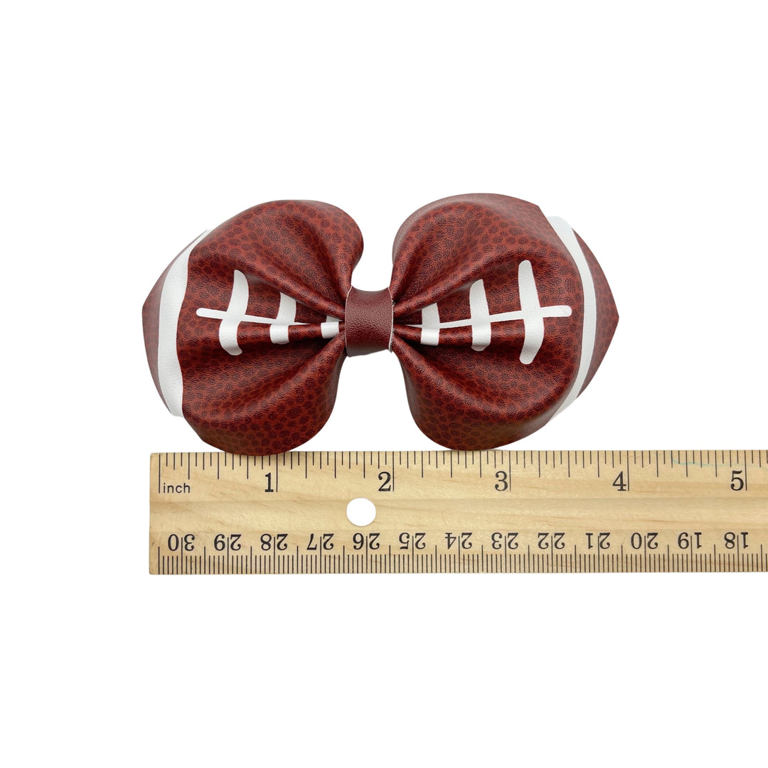 Football Faux Leather DIY Hair Bows & Craft Cutouts