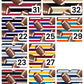 Stripe Football Team Colors Hair Bow Strips - 32 Combinations