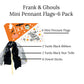 Mini Frank and Ghouls Booed Faux Leather Pennant Flags - DIY