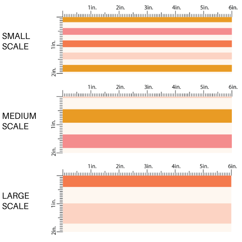 Pink and Yellow Easter Stripes on Cream Fabric by the Yard scaled image guide.