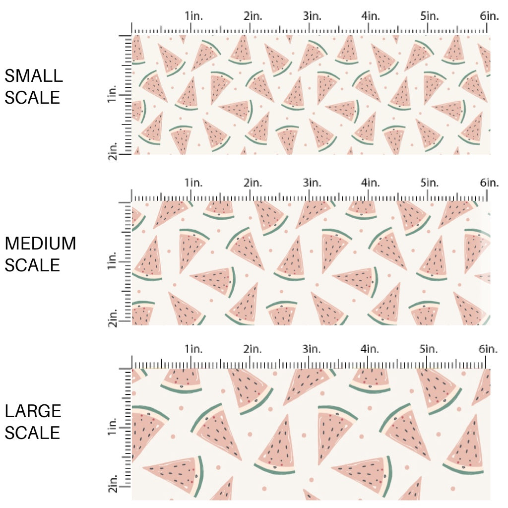 These spring fabric by the yard features slices of watermelon. This fun pattern fabric can be used for all your sewing and crafting needs!