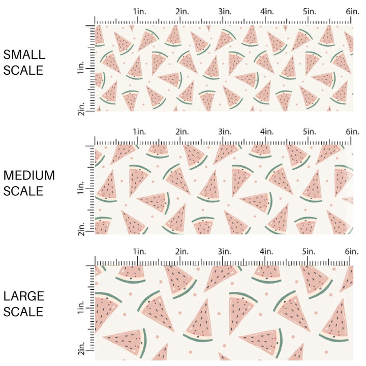 These spring fabric by the yard features slices of watermelon. This fun pattern fabric can be used for all your sewing and crafting needs!