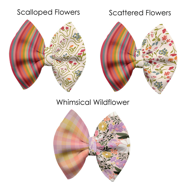 Painted Garden Floral Pinch Neoprene DIY Hair Bows