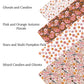 Pink and Orange Autumn Florals Faux Leather Sheets