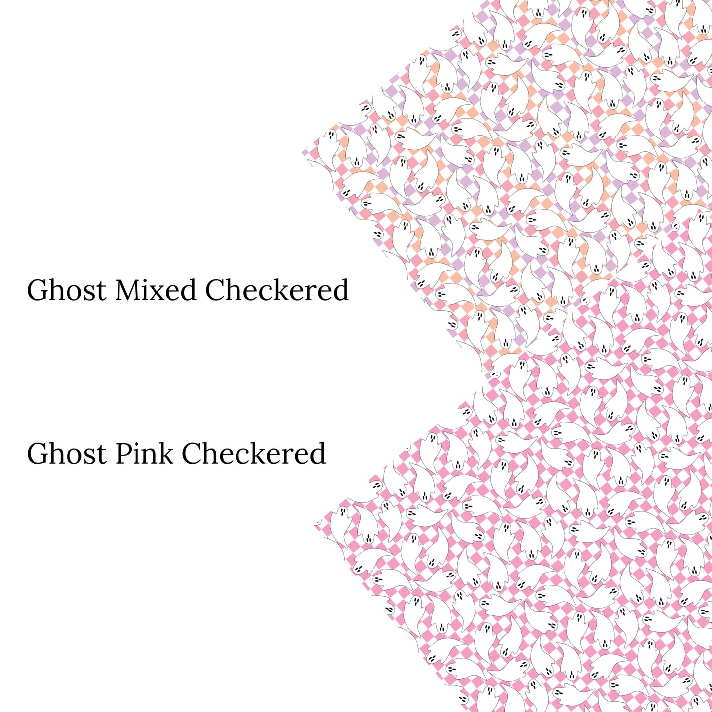 Ghost Pink Checkered Faux Leather Sheets