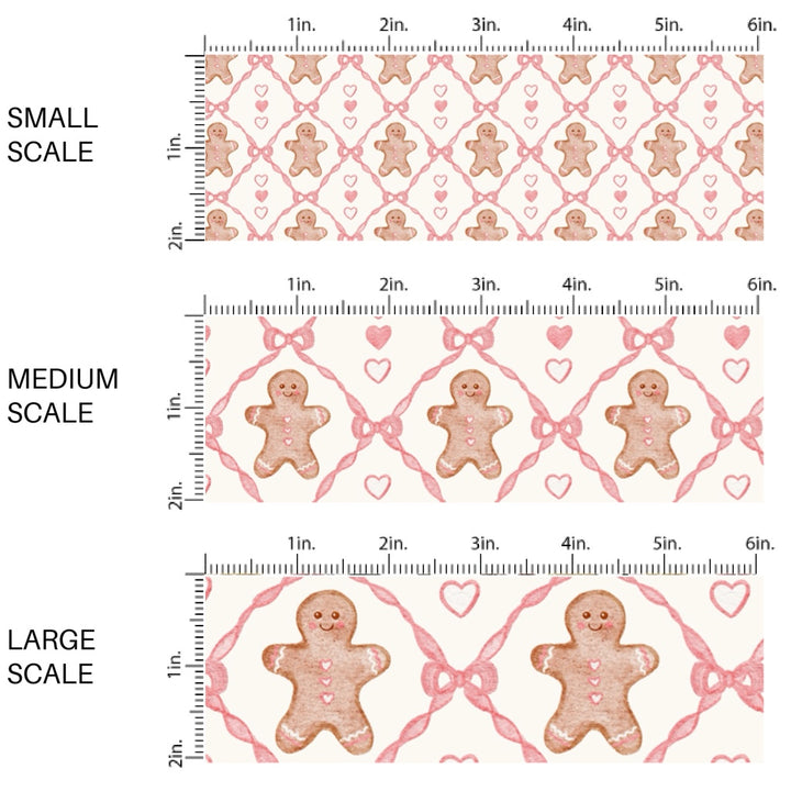 These Christmas themed pattern fabric by the yard features the following design elements: Christmas gingerbread lattice. This fun themed fabric can be used for all your sewing and crafting needs!