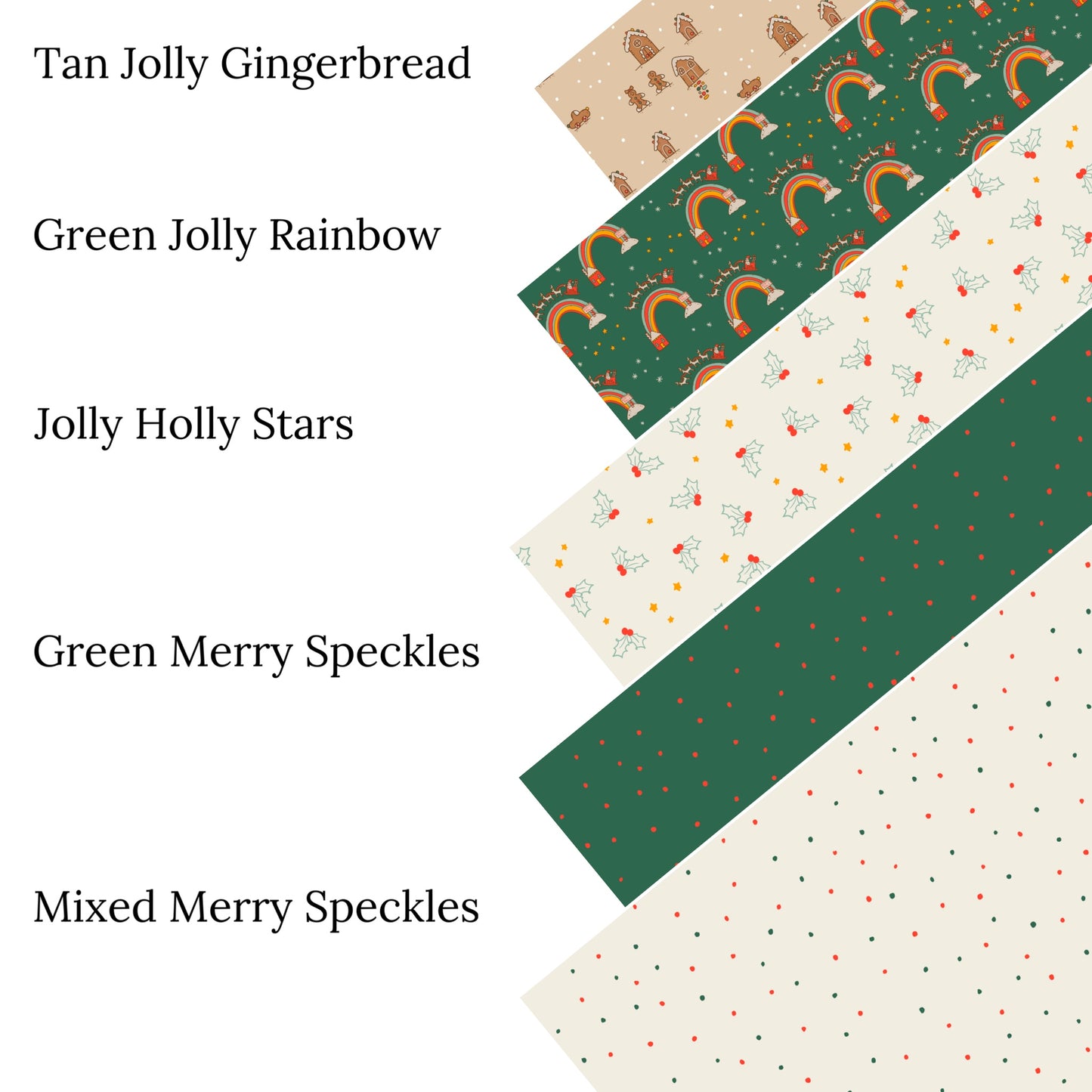 Jolly Holly Stars Faux Leather Sheets