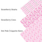 Strawberry Hearts Faux Leather Sheets