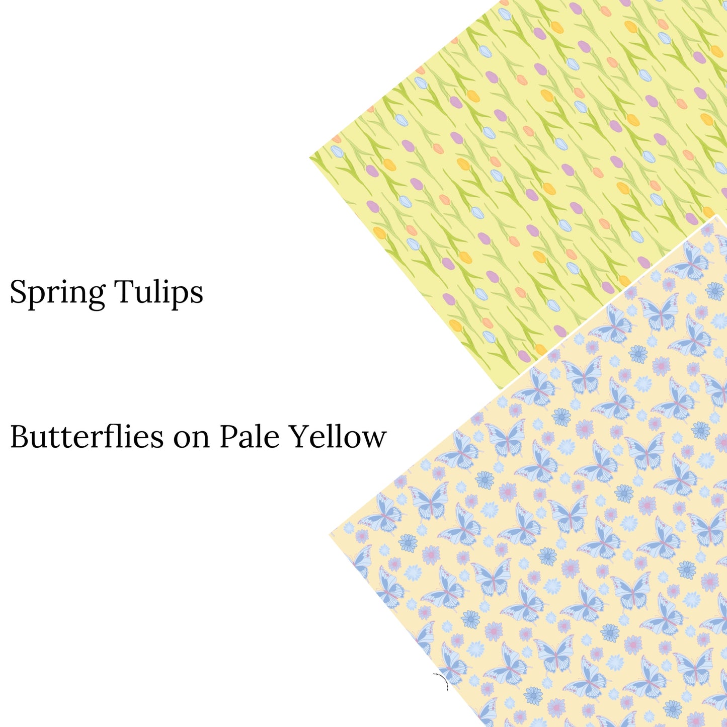 Butterflies on Pale Yellow Faux Leather Sheets