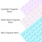 Multi Pastel Coquette Bows Faux Leather Sheets