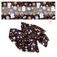 These Halloween themed no sew bow strips can be easily tied and attached to a clip for a finished hair bow. These fun spooky patterned bow strips are great for personal use or to sell. These bow strips feature the following design elements: pumpkins, ghost, bows, flowers, and "BOO" on black.