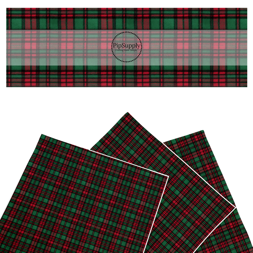 red and green plaid gingham