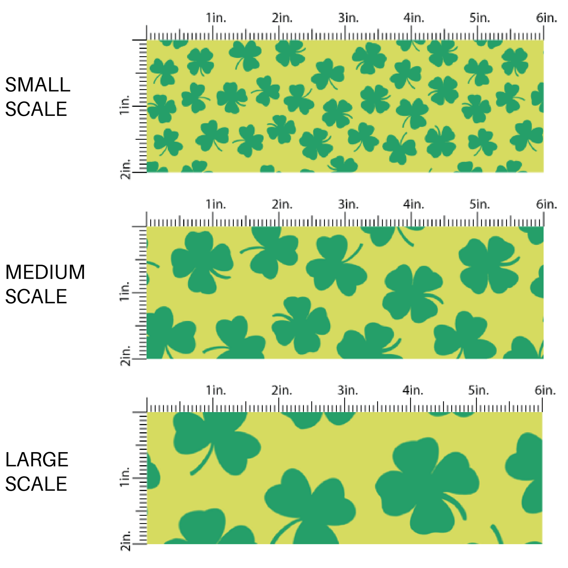 Green Shamrocks on Lime Green Fabric by the Yard scaled image guide.