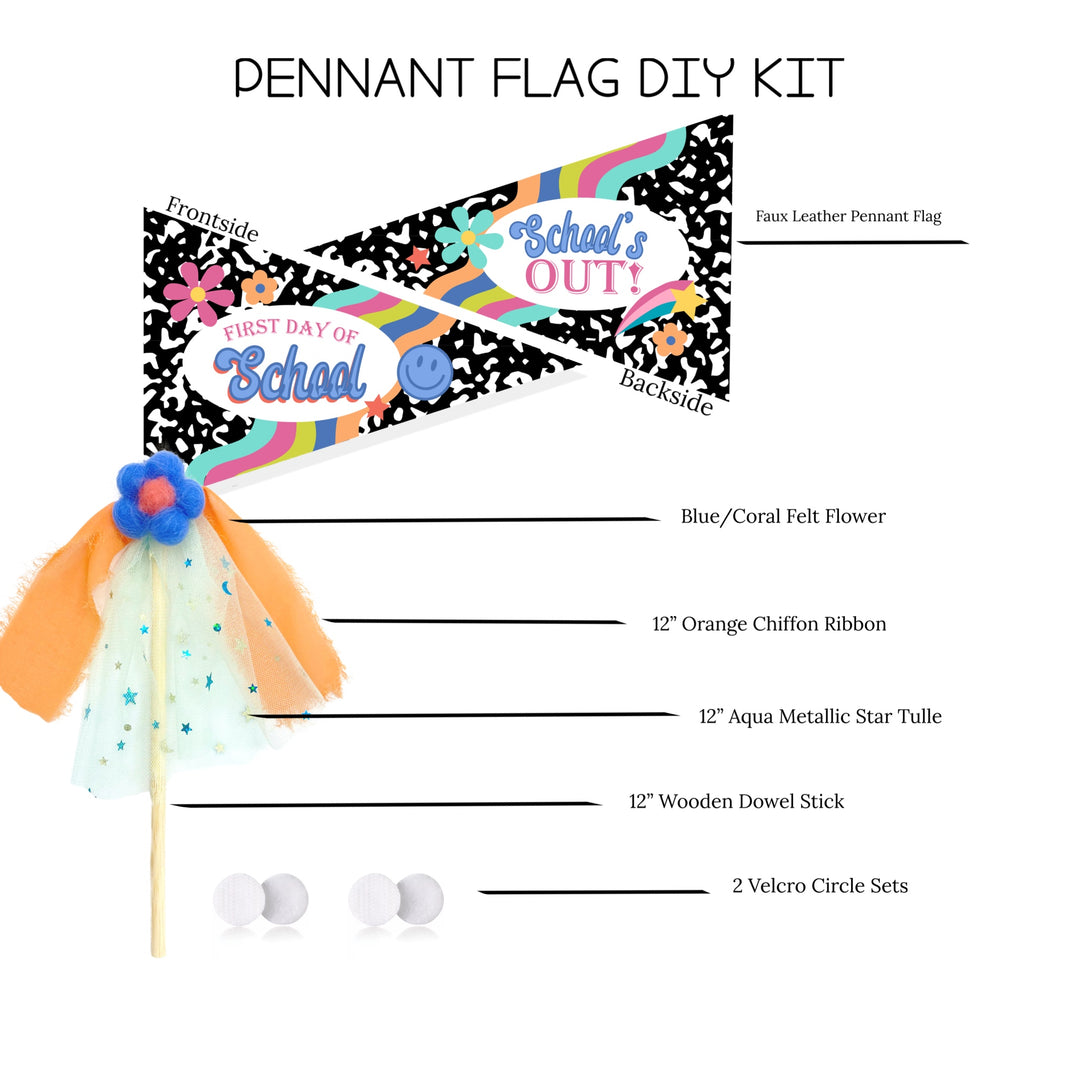 Groovy Back To School DIY Pennant Flags