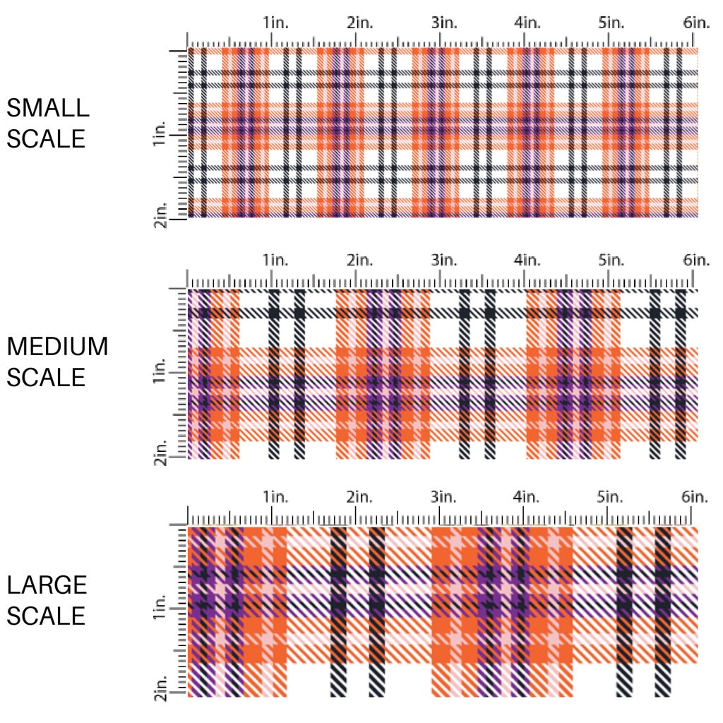 These Halloween themed pattern fabric by the yard features the following design elements: black, pink, and orange flannel pattern on cream. This fun spooky themed fabric can be used for all your sewing and crafting needs!