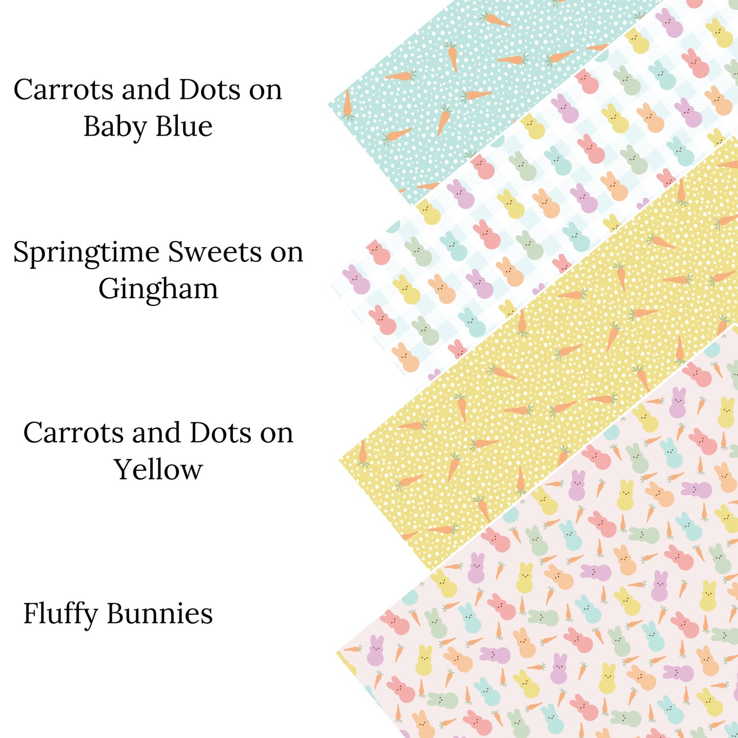 Carrots and Dots on Yellow Faux Leather Sheets