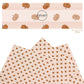 These Halloween themed pattern faux leather sheets contain the following design elements: orange pumpkins on light pink. Our CPSIA compliant faux leather sheets or rolls can be used for all types of crafting projects.