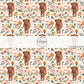 Highland Cows and Spring Florals on Cream Fabric by the Yard.
