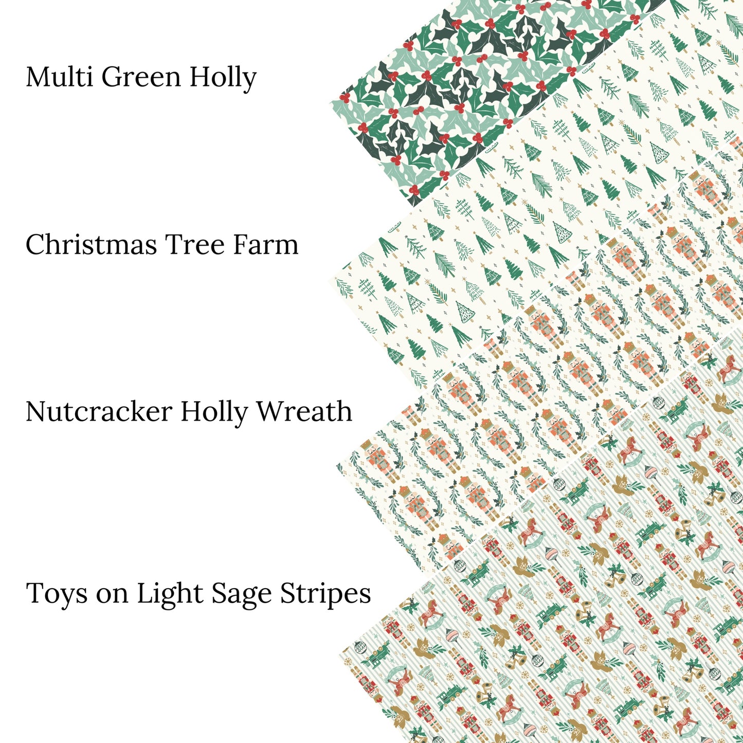 Christmas Tree Farm Faux Leather Sheets