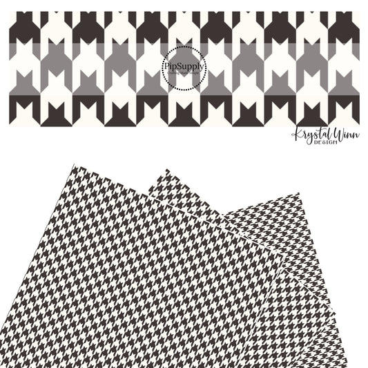 Black and white houndstooth faux leather sheets