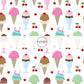 This celebration fabric by the yard features ice cream cones and ice cream sundaes. This fun themed fabric can be used for all your sewing and crafting needs!