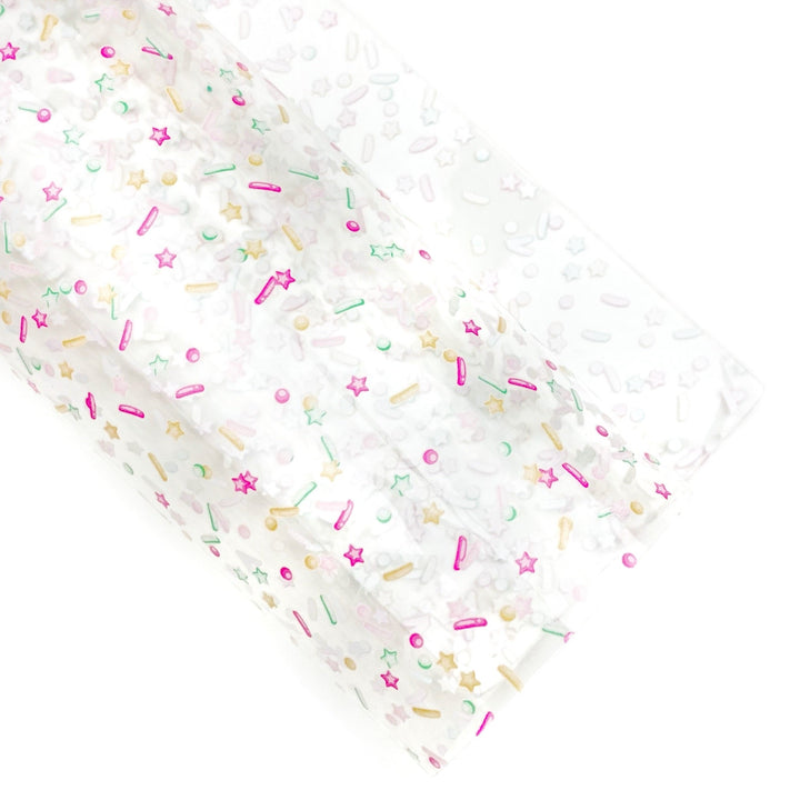 Pastel Sprinkle Mix Transparent Jelly Vinyl