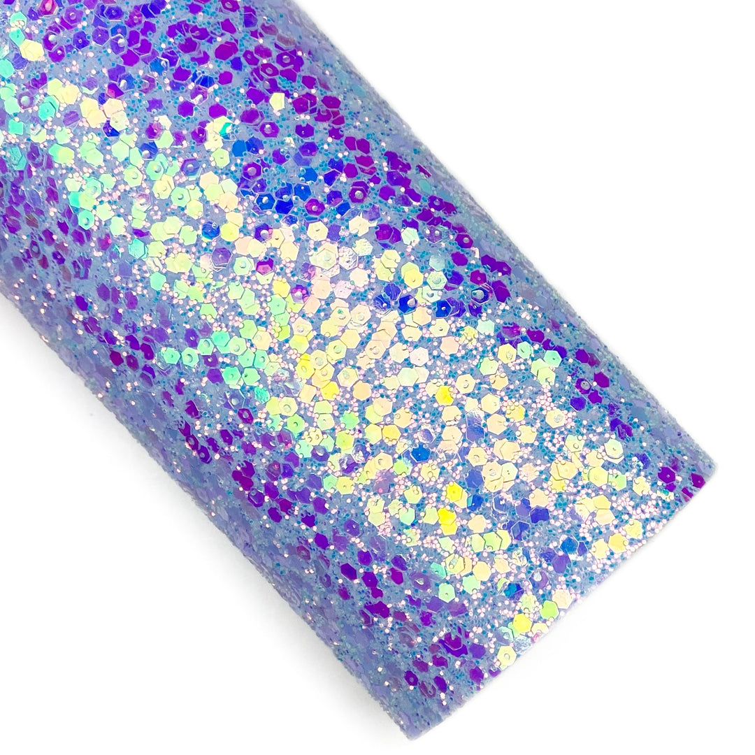 Purple Shimmer Glitter Faux Leather Sheets