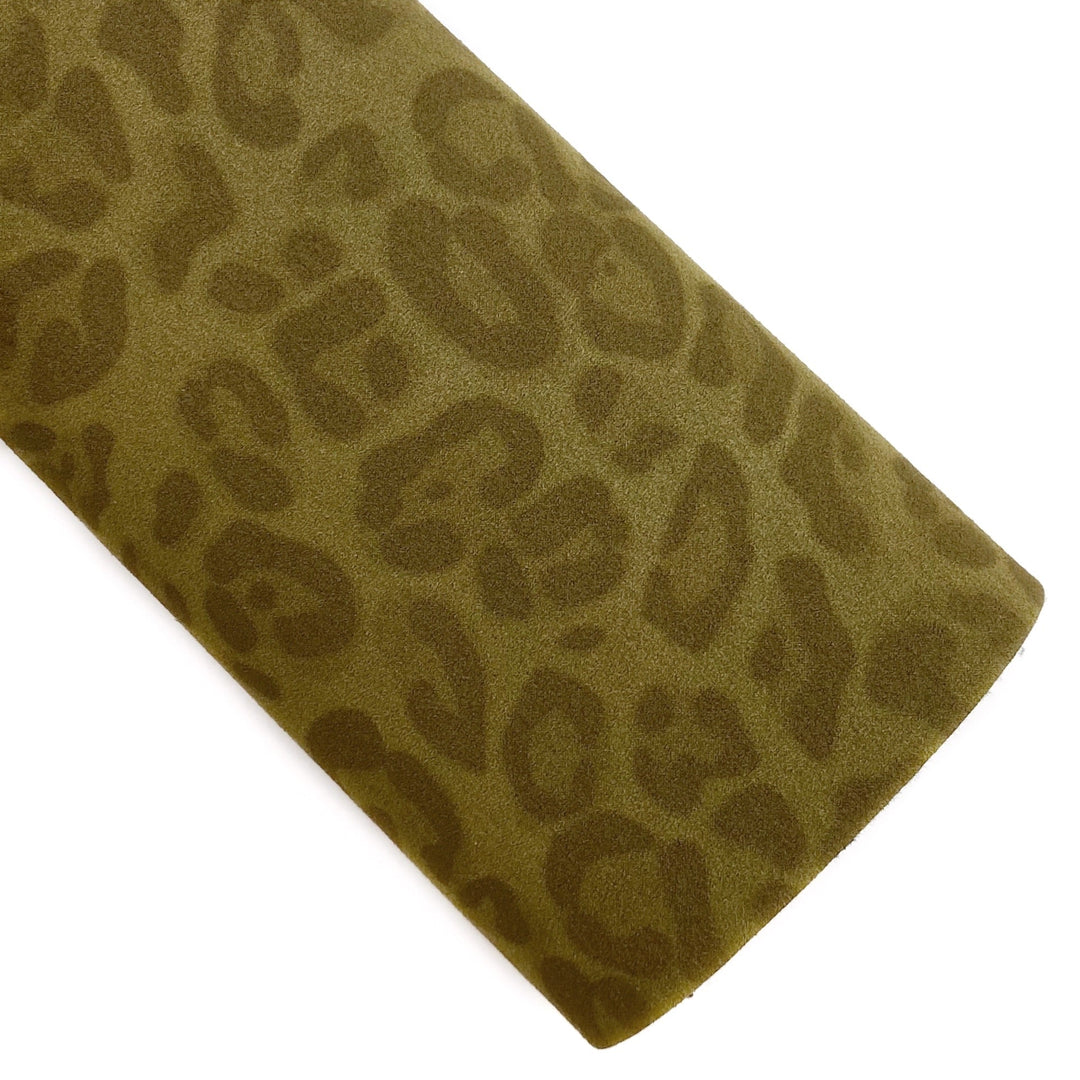 Willow Leopard Suede Vegan Leather Sheets