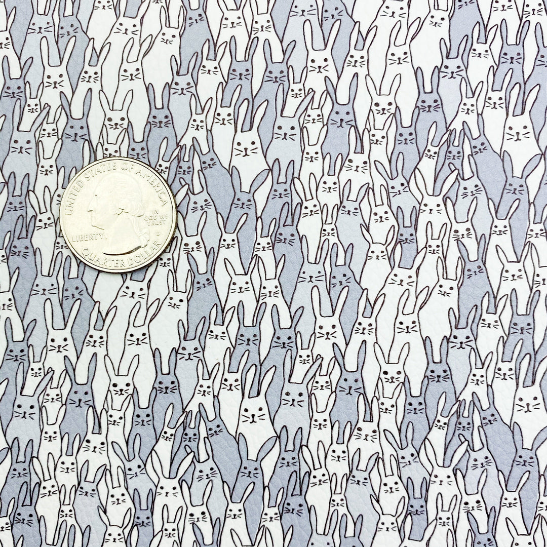 Grey Bunny Parade Vegan Leather