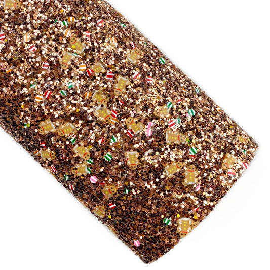 Gingerbread Pieces Chunky Glitter Sheet