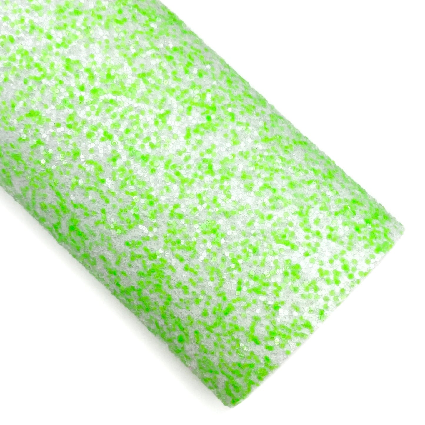 Lime Snow Cone Chunky Glitter Faux Leather Sheets