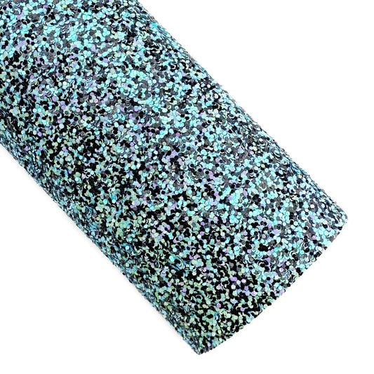 Blue Potion Chunky Glitter Faux Leather Sheets