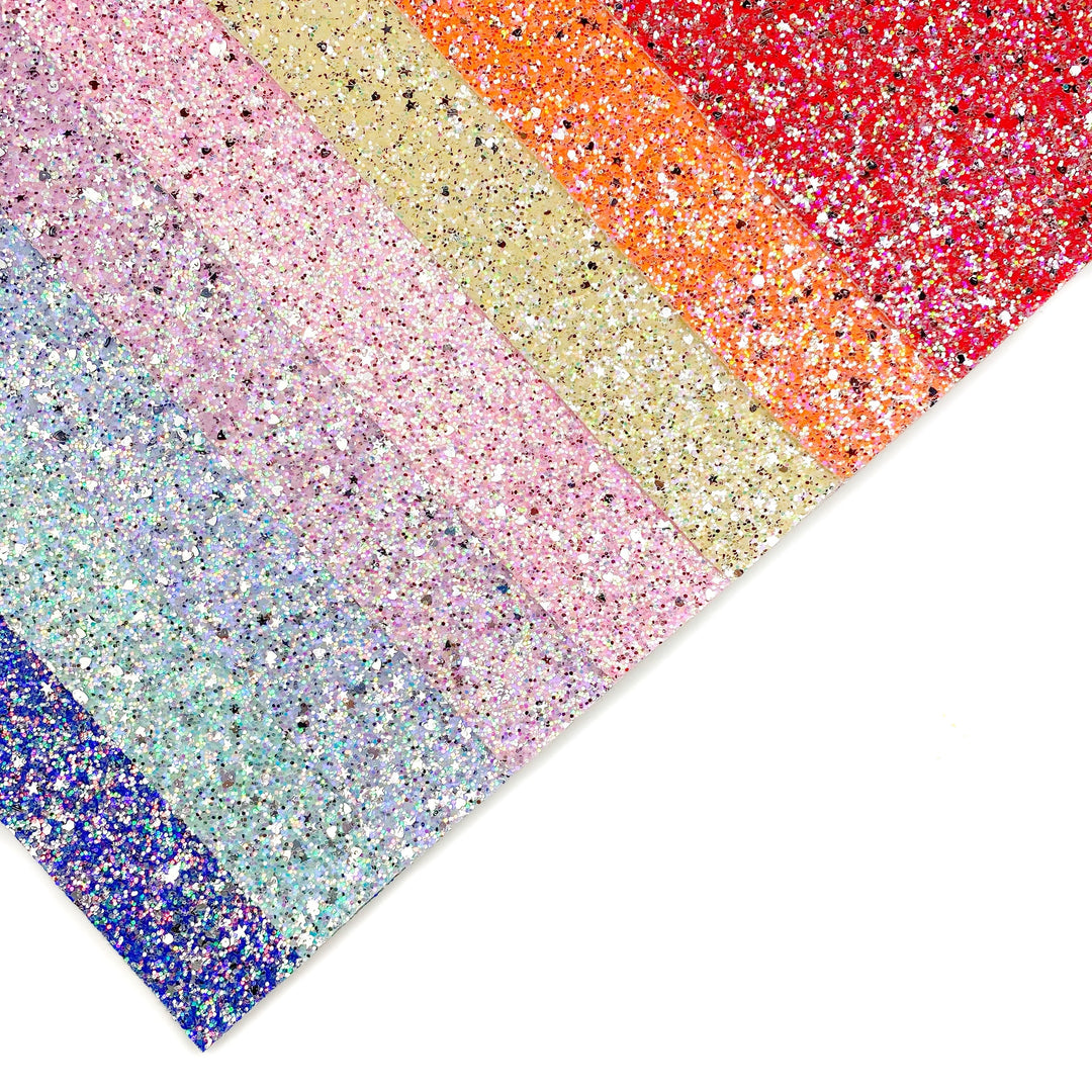 Pale Friendship Glitter Faux Leather Sheets