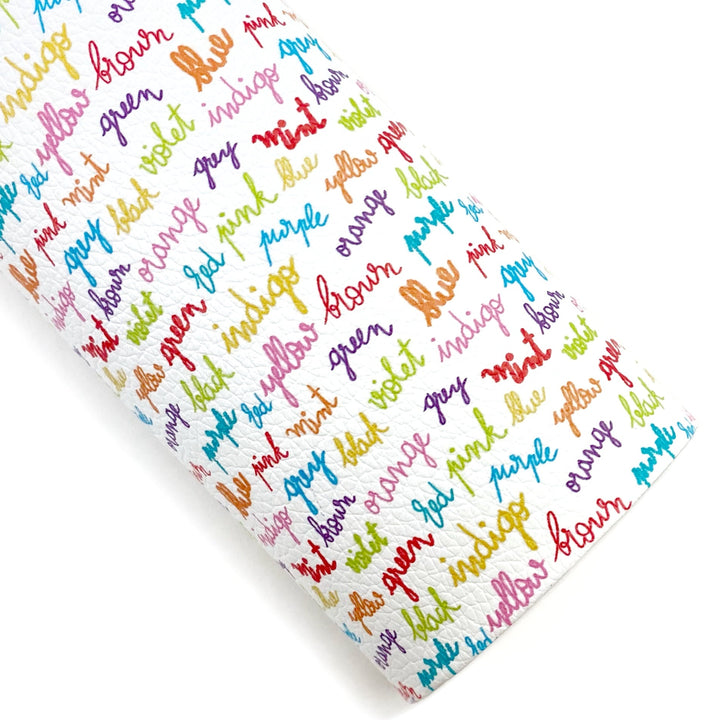 Cursive Colors Pebbled Custom Print