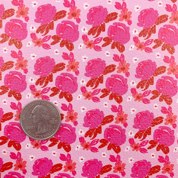 Perfectly Pink Floral Vegan Leather