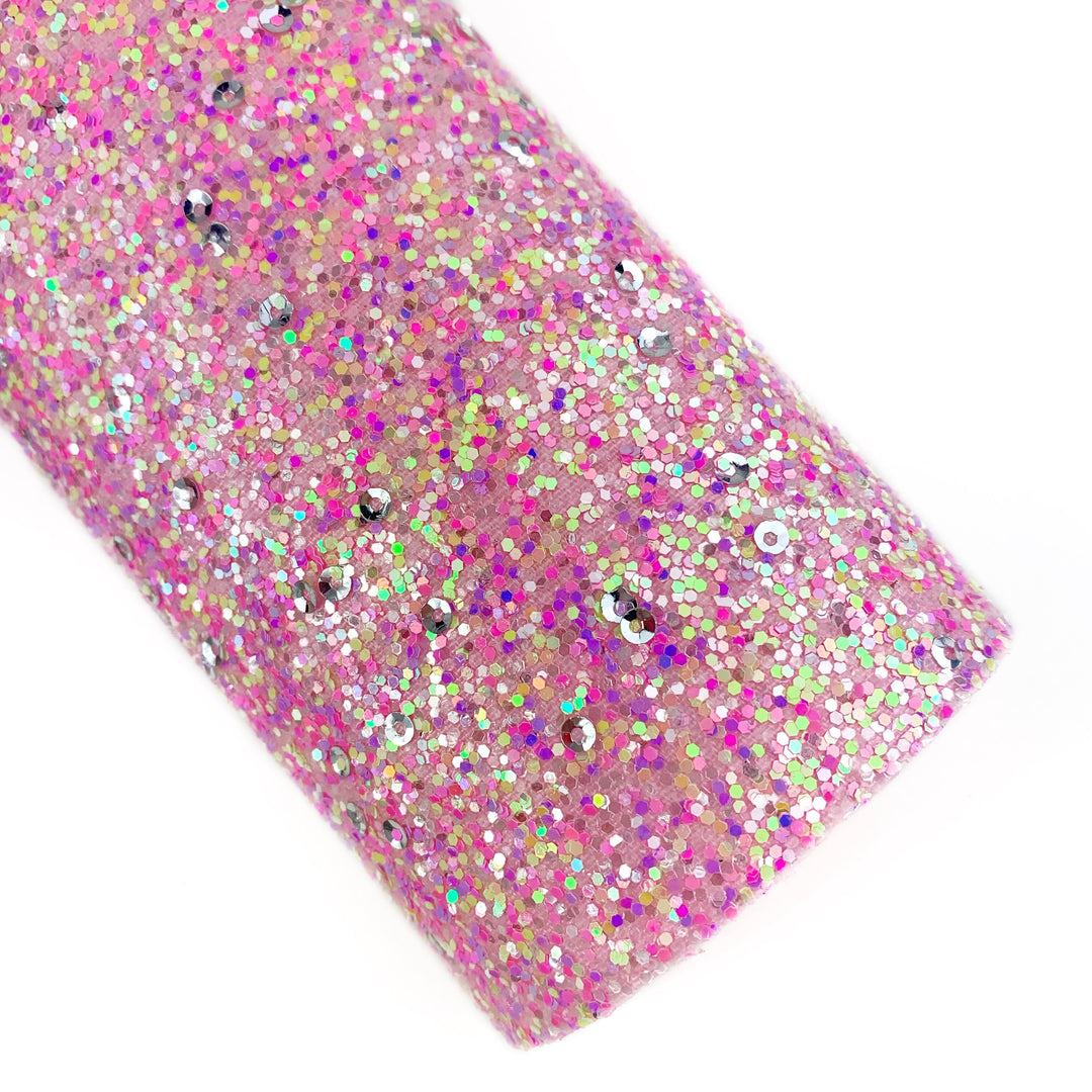 Tropical Popsicle Sequins Chunky Glitter Faux Leather Sheets