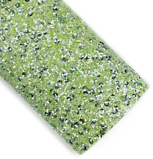 Limeade Sequins Chunky Glitter Faux Leather Sheets