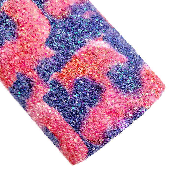 Melted Patriotic Popsicle Iridescent Chunky Glitter Faux Leather Sheets