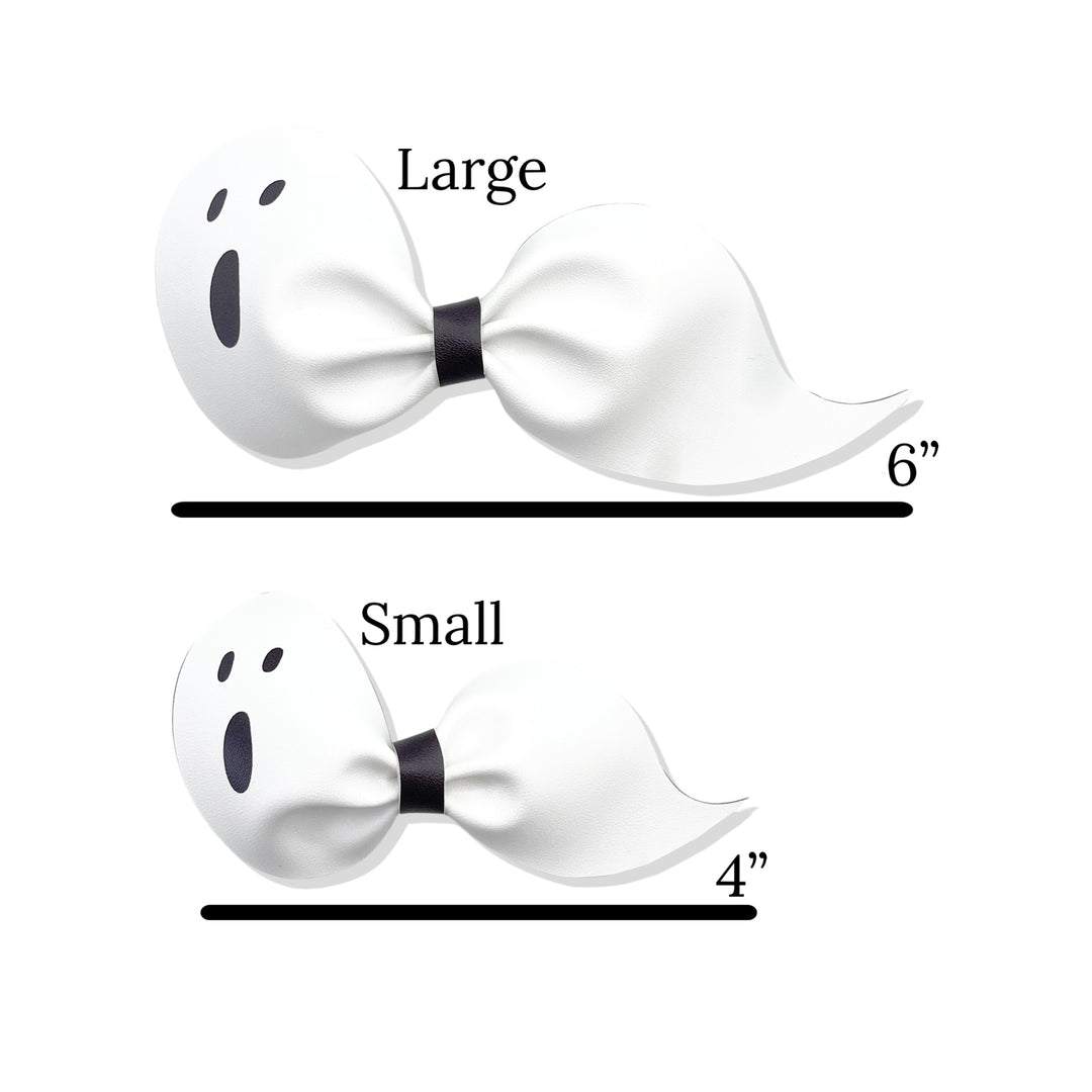 Ghost Halloween Faux Leather DIY Hair Bows & Craft Cutouts