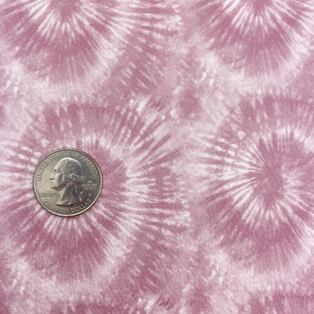 Mauve Tie-Dye Vegan Leather