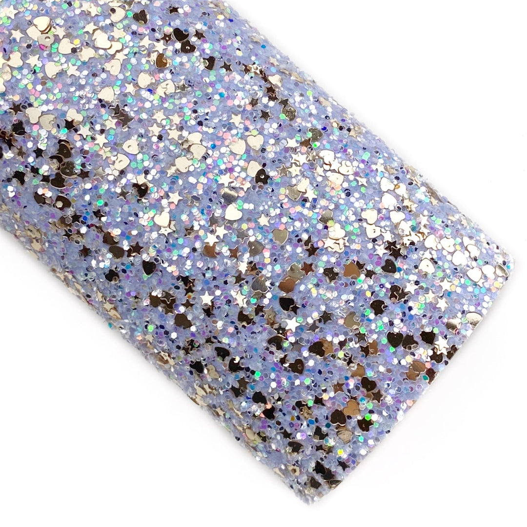 Lavender Golden Friendship Glitter Faux Leather Sheets