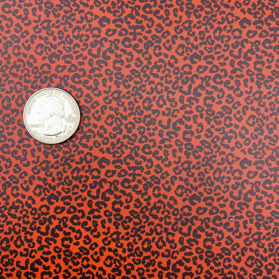 Pumpkin Mini Leopard Vegan Leather