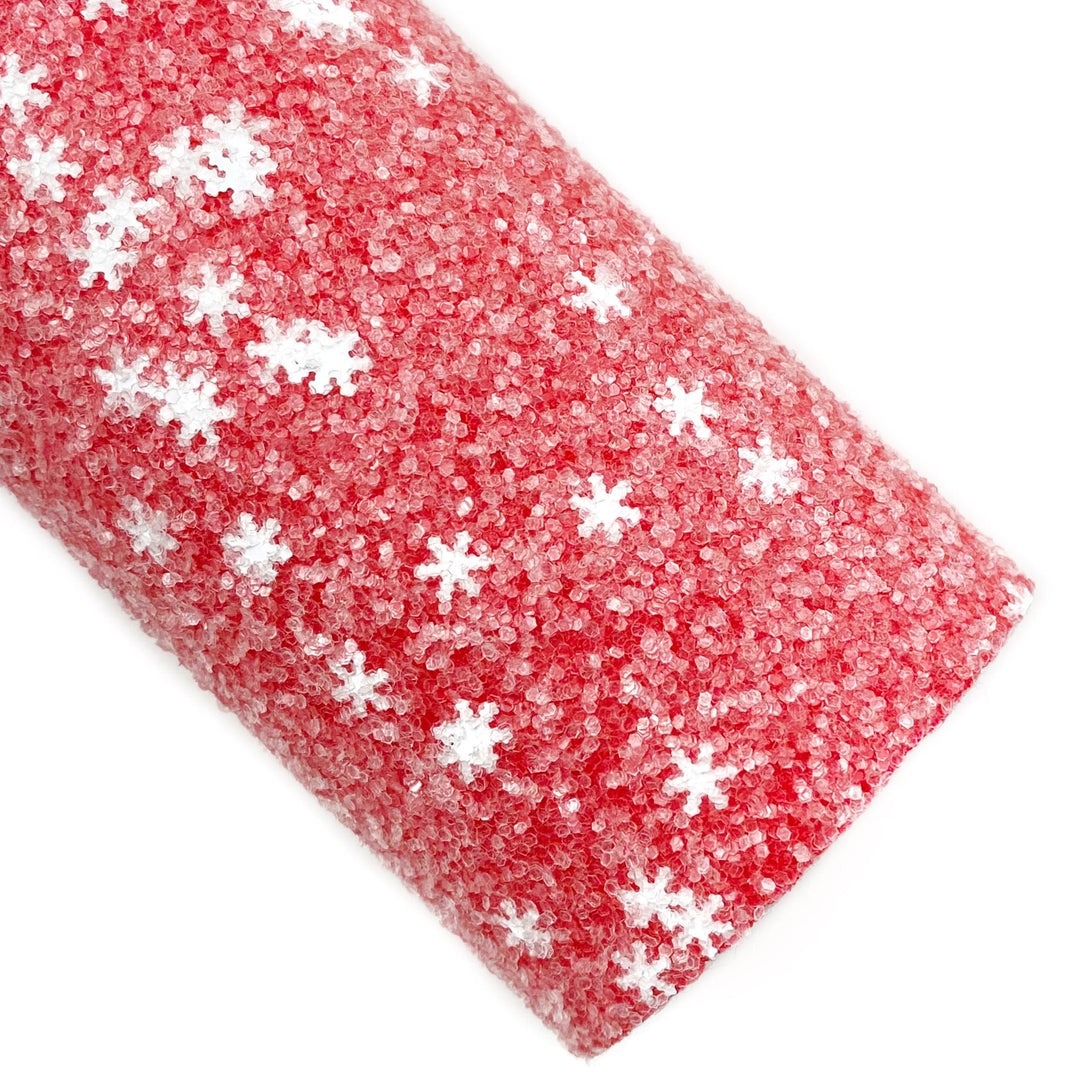 Red Ice & Snow Chunky Glitter Sheet