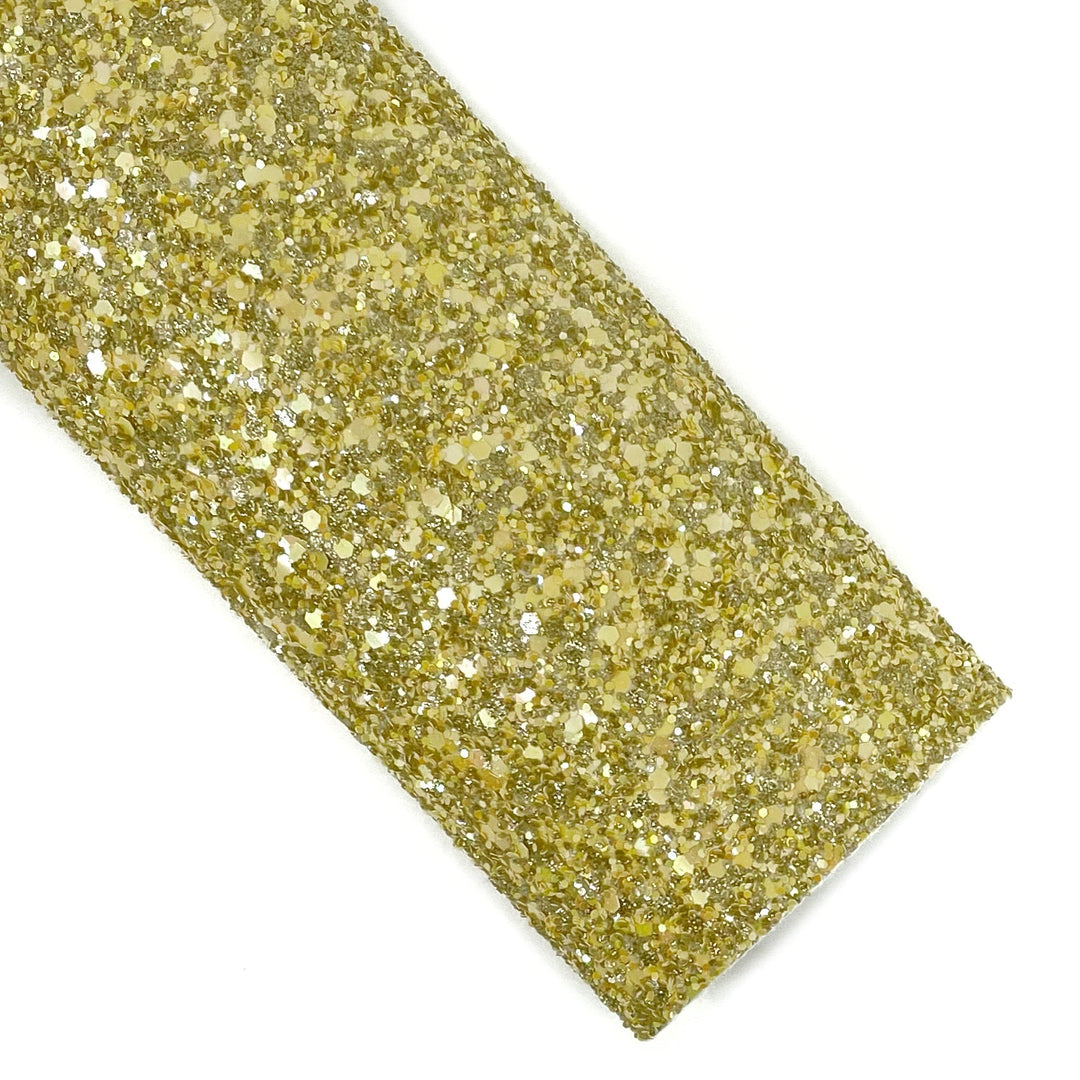 Golden Honey Iridescent Glitter Faux Leather Sheets