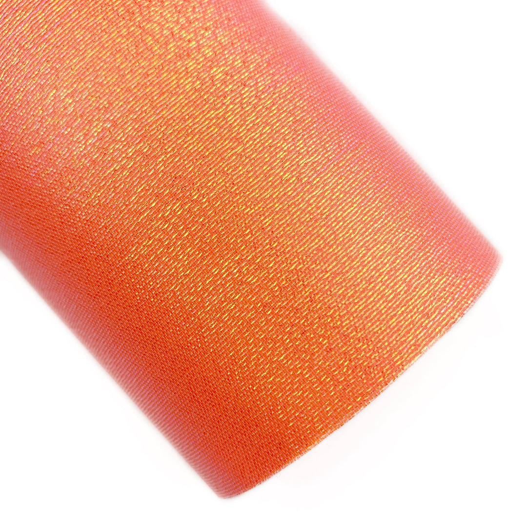 Coral Orange Sparkle Tulle Sheets