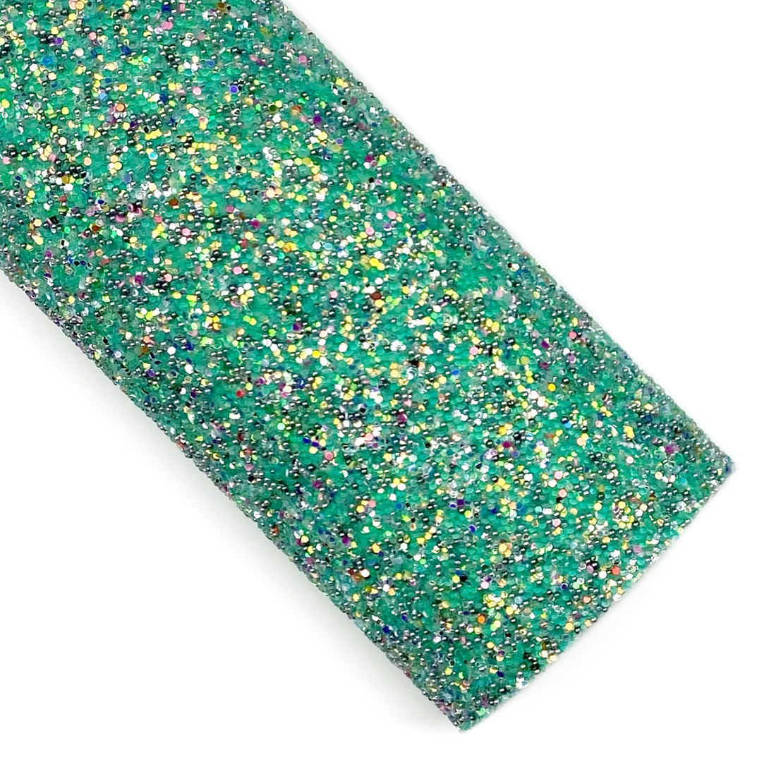 Nile Pearled Globe Glow in the Dark Glitter Faux Leather Sheets