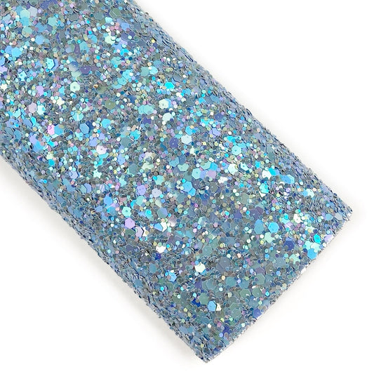 A-Grey-Able Iridescent Chunky Glitter Faux Leather Sheets